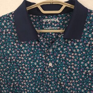 Bonobos Golf Polo Shirt Mens Large Floral Standard Fit Performance Casual